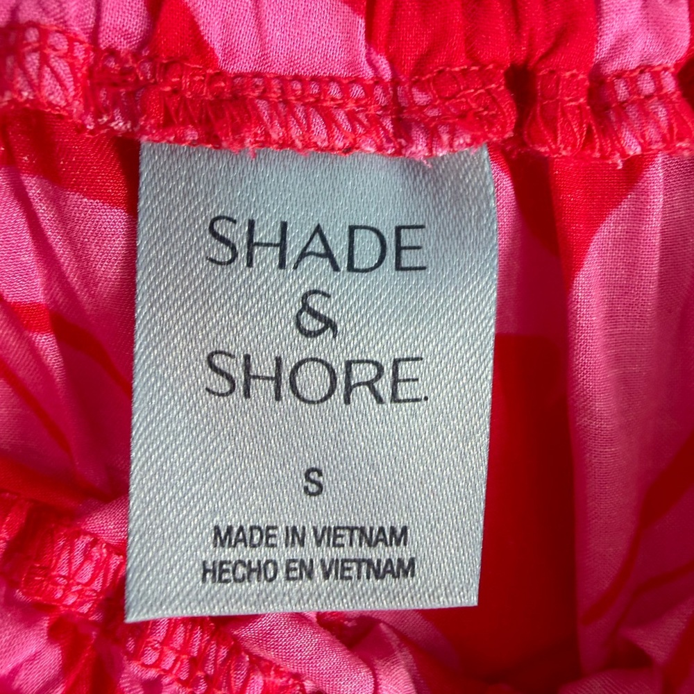 SHADE & SHORE NWT ruffle wait cover up pants -red/pink -small - Picture 8 of 9